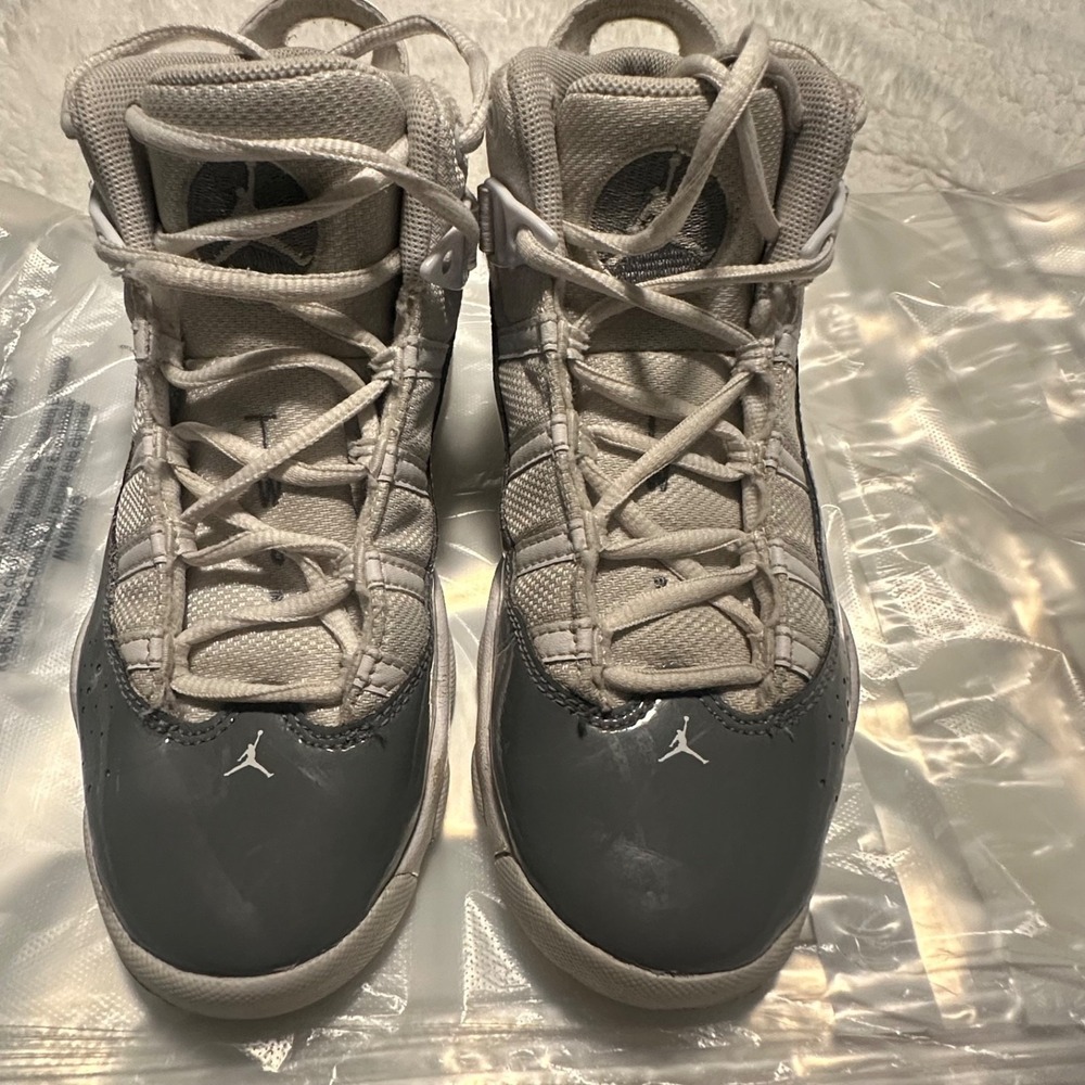 Jordan 6 Rings‎ "Cool Grey" Kids/Toddler Size 2Y Sneakers - 323432-121